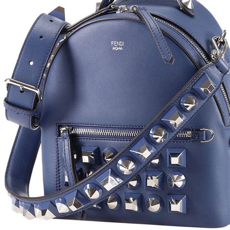 fendi blue leather backpack|fendi backpack for women.